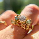 14K Unity One Carat Diamond Three Stone Ring by Olivia Ewing Jewelry