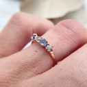 Purple stone engagement ring by Olivia Ewing Jewelry