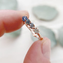 raw natural Montana sapphire ring  by Olivia Ewing Jewelry