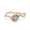 14K yellow gold raw diamond twisted ring by Olivia Ewing Jewelry