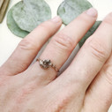 14K White Gold Demi Naples Rough Diamond Solitaire Ring