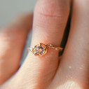 14K Rose Gold Petite Naples Morganite Solitaire Ring by Olivia Ewing Jewelry