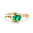 Naples Emerald Solitaire Ring by Olivia Ewing Jewelry