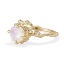 14K yellow gold Naples Moonstone Half Halo Ring by Olivia Ewing Jewelry