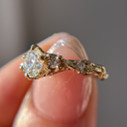 14K Yellow Gold Woodland Diamond Three Stone Ring