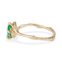 14K Yellow Gold Naples Emerald Solitaire Ring by Olivia Ewing Jewelry