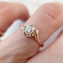 14K Yellow Gold Naples Moissanite Solitaire Ring by Olivia Ewing Jewelry