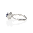 Sapphire and diamond engagement ring by Olivia Ewing Jewelry