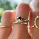 14K Yellow Gold Petite Unity Sapphire Solitaire Ring by Olivia Ewing Jewelry