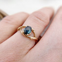 Green Montana sapphire ring  by Olivia Ewing Jewelry