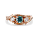 14K rose gold unique gemstone engagement ring  by Olivia Ewing Jewelry
