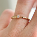 14K Yellow Gold Lila Diamond Solitaire Ring by Olivia Ewing Jewelry