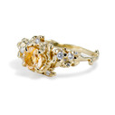 Rutilated gold quartz engagement ring by Olivia Ewing Jewelry