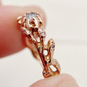Diamond Vine engagement ring by Olivia Ewing Jewelry