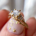 14K Yellow Gold Feyre Diamond Cluster Ring