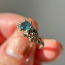 14K Yellow Gold Feyre Montana Sapphire Cluster Ring by Olivia Ewing Jewelry