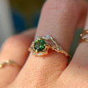 Naples Montana Sapphire Half Halo Ring by Olivia Ewing Jewelry