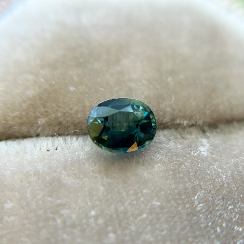 Deep Teal Oval Montana Sapphire/ Deep Teal Oval Montana Sapphire