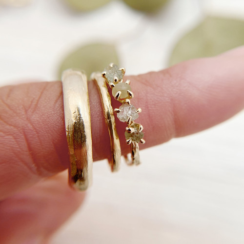 Unusual mens wedding band by Olivia Ewing Jewelry