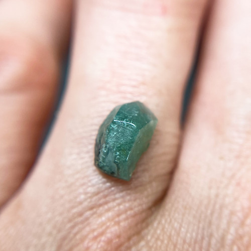 Organically Faceted Jade Green Moss Agate | Loose Gemstone