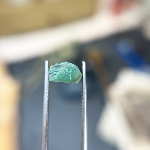 Organically Faceted Jade Green Moss Agate | Loose Gemstone