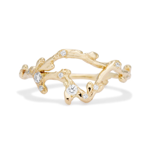 14K Yellow Gold Taurus Zodiac Starlight Ring