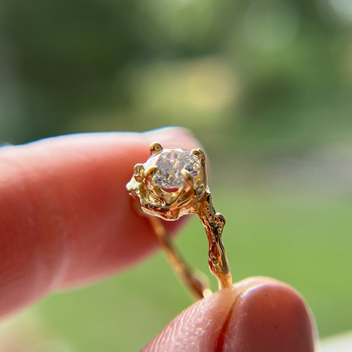 Petite Georgian Era Diamond Cluster Ring – Bell and Bird