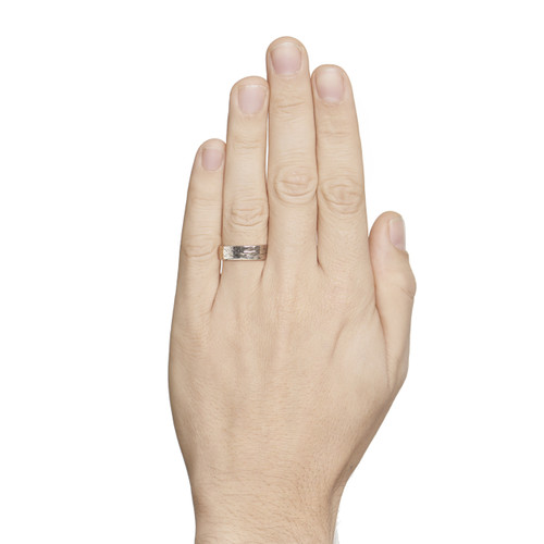 Silver Tree Branch Wedding Band for Men | Olivia Ewing