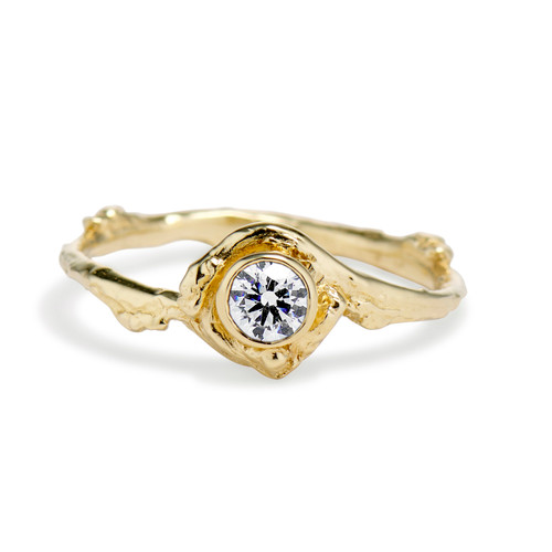 Sidney Solitaire Single Diamond Wedding Ring | Olivia Ewing