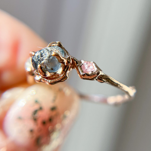 Trio Montana Sapphire Engagement Ring | Olivia Ewing