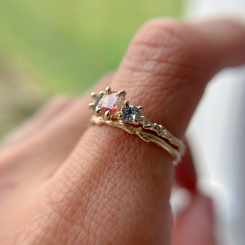 Enchanted Engagement Ring-Peach Sunstone – Sunstone Store