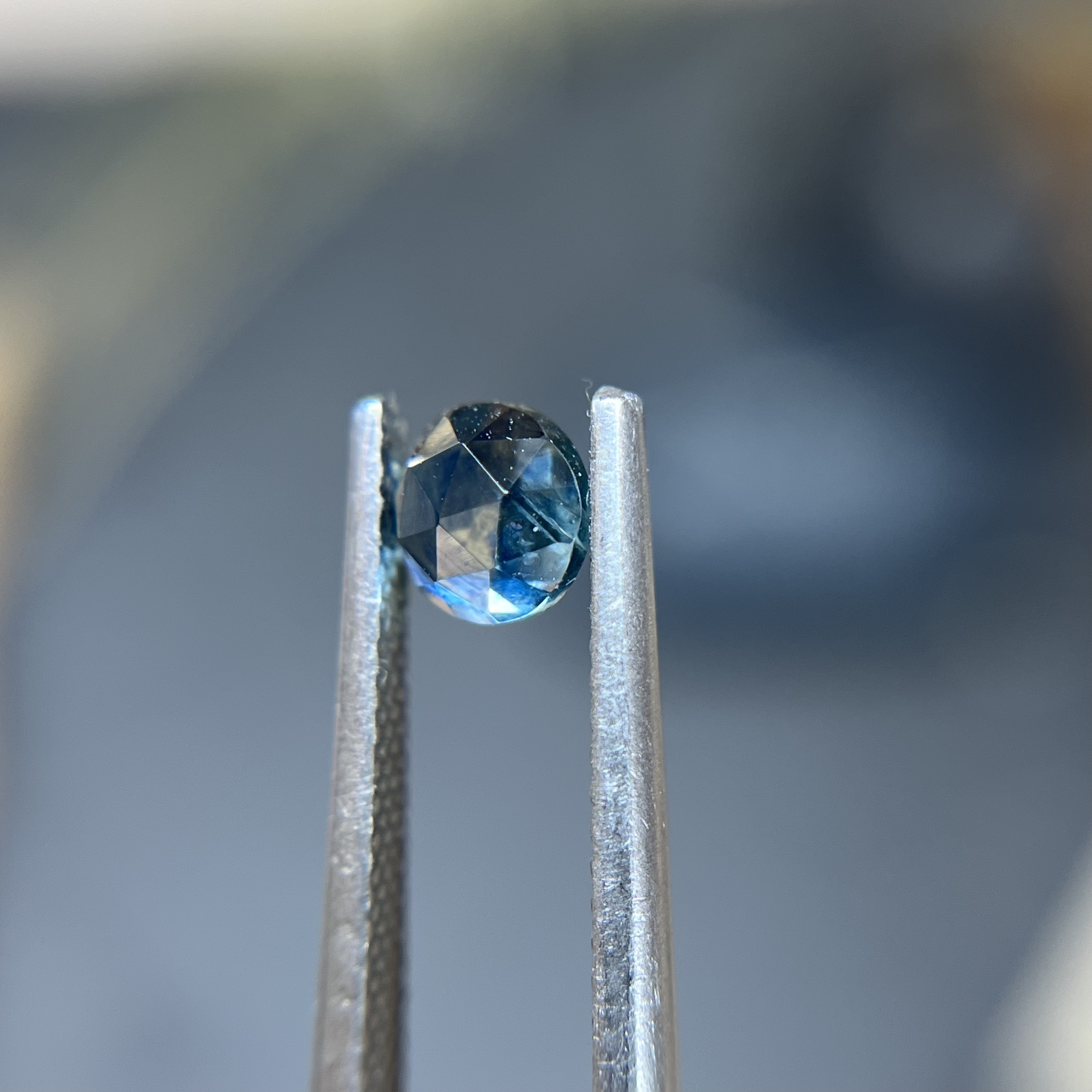 Organically Faceted Blue Montana Sapphire