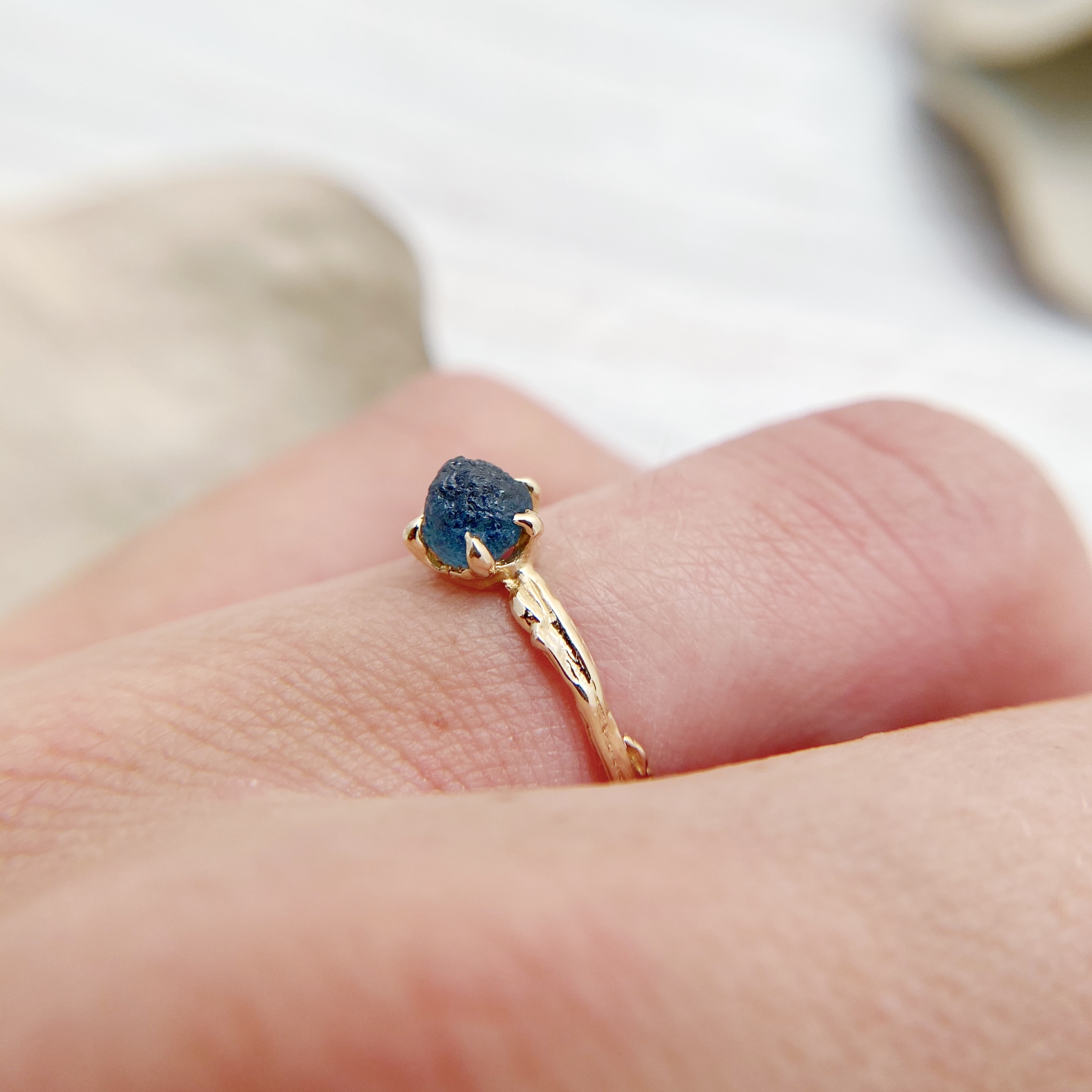 Bluebell Light Blue Sapphire Engagement Rings | Olivia Ewing