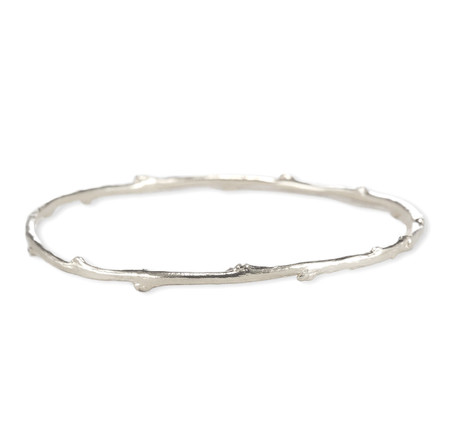 Silver Twig Bracelet | Twig Garland Bangle | Olivia Ewing