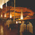 Floodlit Huaca Pucllana adobe pyramid in Miraflores, Lima, Peru