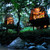 Tabin River Lodge chalets lit up at night, Tabin Wildlife Reserve, Sabah, Borneo