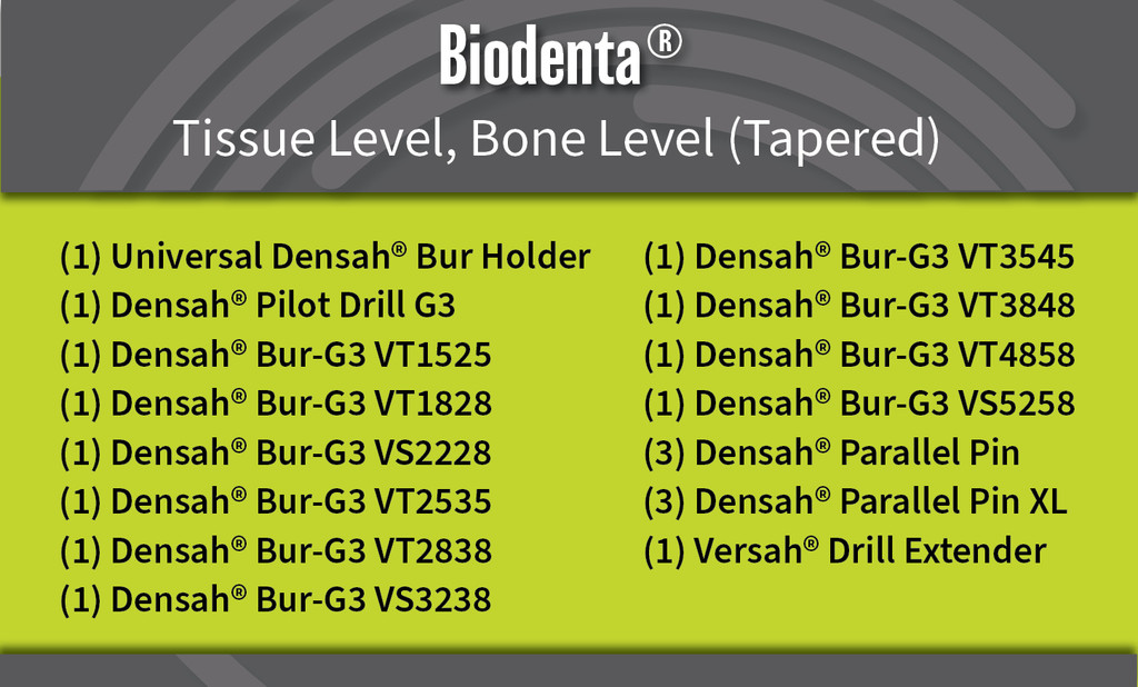 Biodenta® Tissue Level/Bone Level - Tapered
