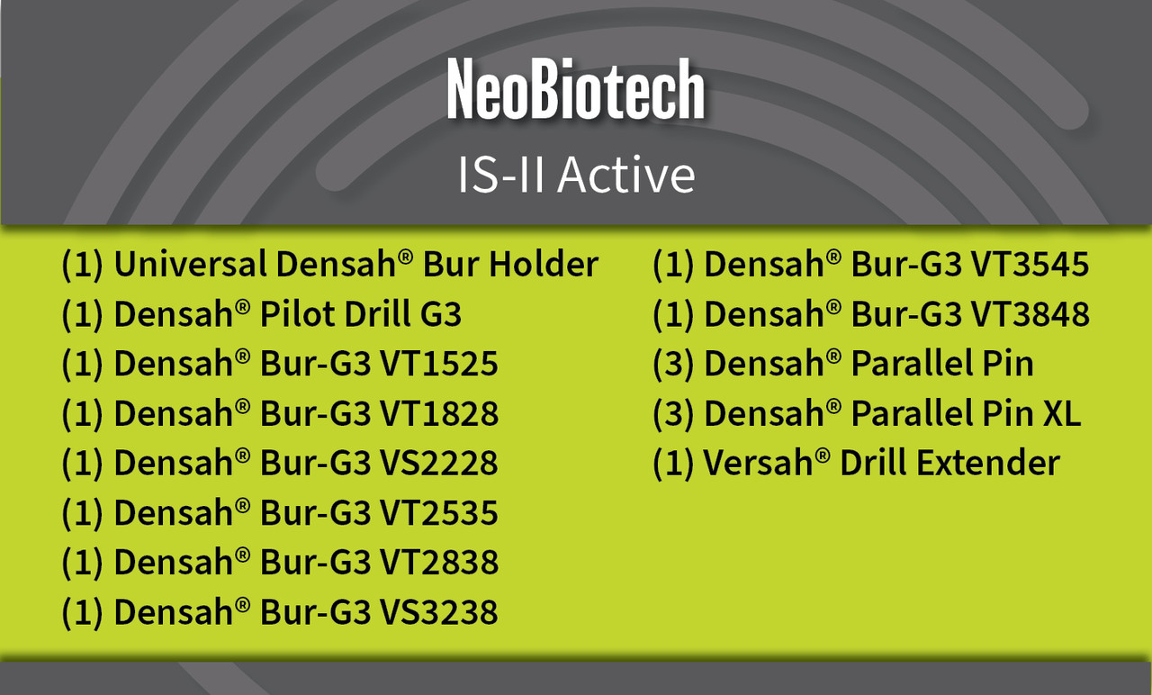 Universal (Regular) DENSAH® Bur Kit with Pilot Drill