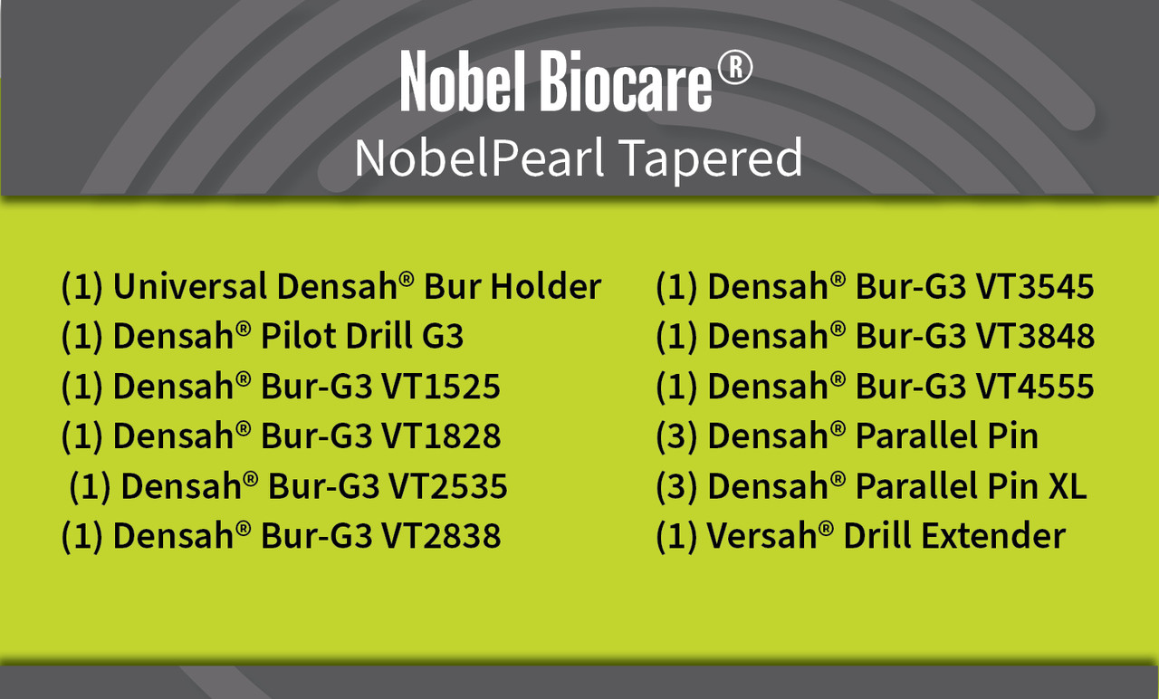 Universal (Regular) DENSAH® Bur Kit with Pilot Drill
