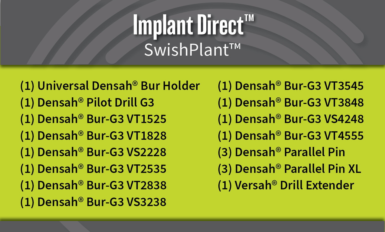 Universal (Regular) DENSAH® Bur Kit with Pilot Drill