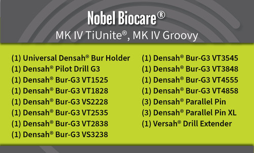 Universal (Regular) DENSAH® Bur Kit with Pilot Drill
