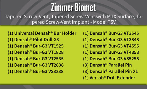 Zimmer Biomet Tapered Screw-Vent, Tapered Screw-Vent with MTX Surface, Tapered Screw-Vent Implant - Model TSV-product-main_image -product-main_image