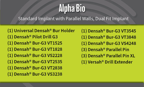 Alpha Bio - Standard Implant with Parallel Walls, Dual Fit Implant-product-main_image -product-main_image