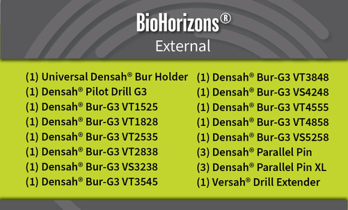 Universal (Regular) DENSAH® Bur Kit with Pilot Drill