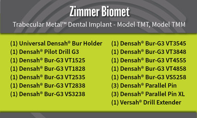 Universal (Regular) DENSAH® Bur Kit with Pilot Drill