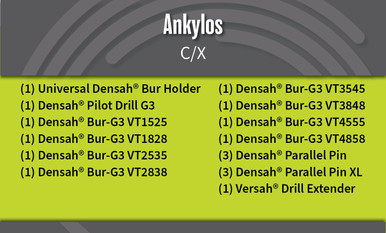 Universal (Regular) DENSAH® Bur Kit with Pilot Drill