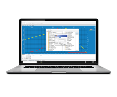 Texture Pro CT Result Graph inside a computer screen