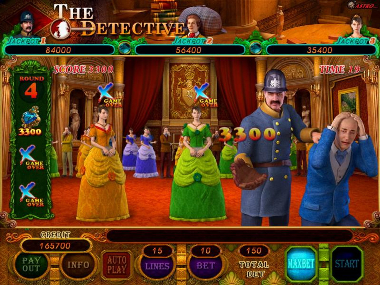 The Detective Game By Astro - VGA 15 Liner - Great Lakes Amusement