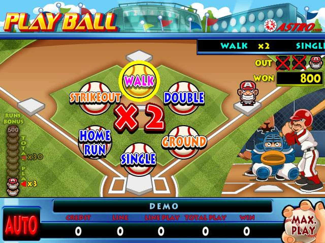 Play Ball Game By Astro - VGA 9 or 25 Liner