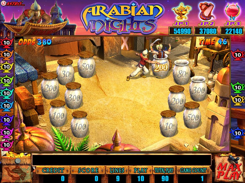 Arabian Nights Game By Astro - VGA 9 Liner - Great Lakes Amusement